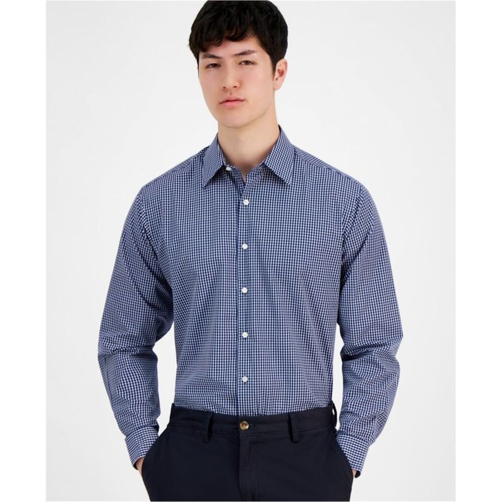 Club Room Mens Checkered Button Up Shirt, NWT